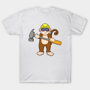 Monkey as Craftsman with Hammer T-Shirt